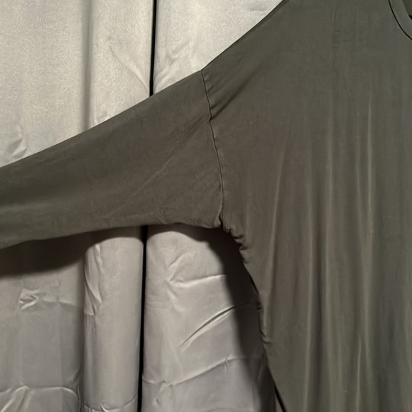 XL White Birch Olive Green Dolman Sleeve Top - Picture 4 of 5